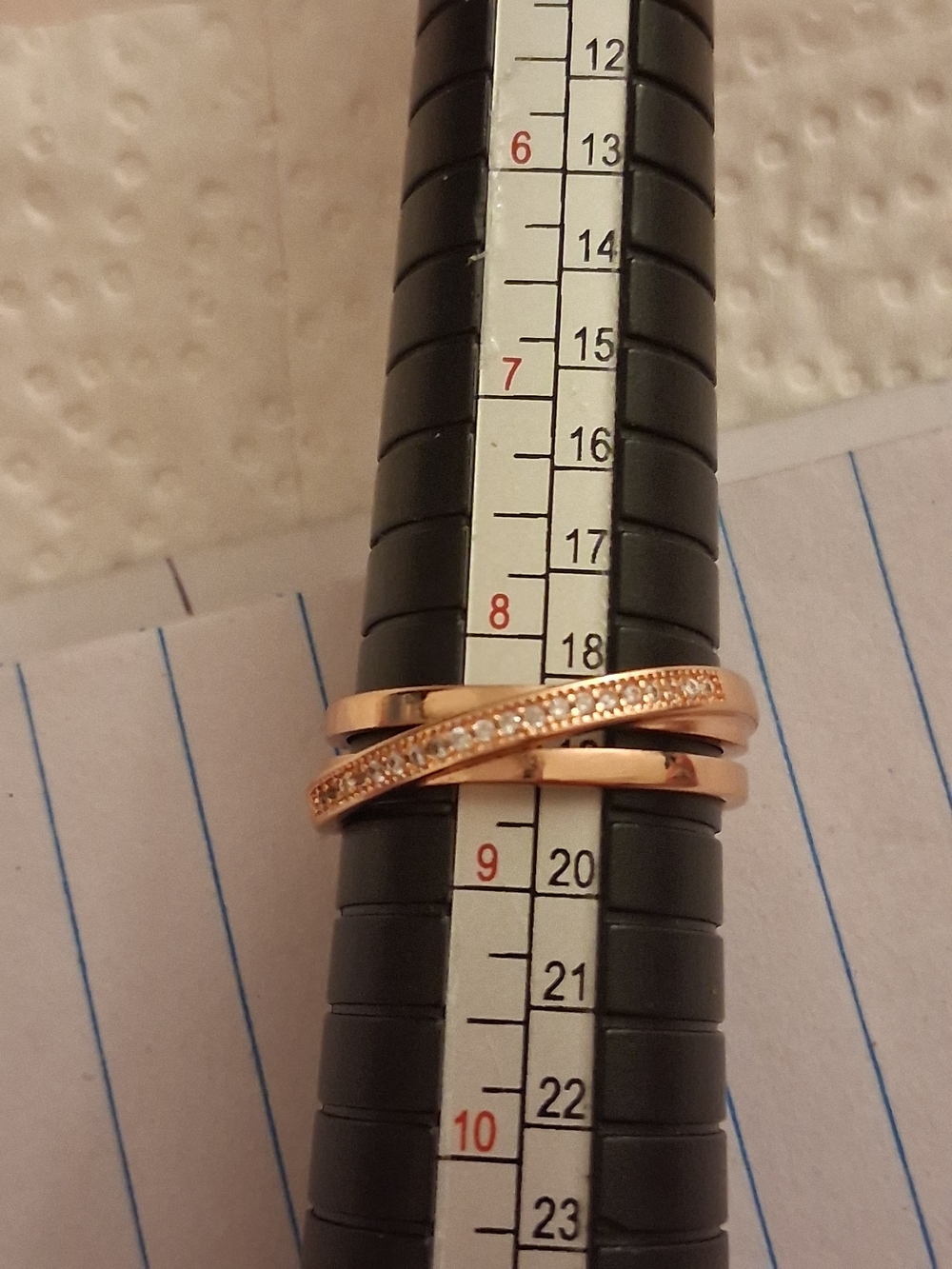 Rose Gold Stackable Crystal Accent Women’s Ring